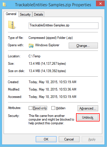 unblock samples zip file